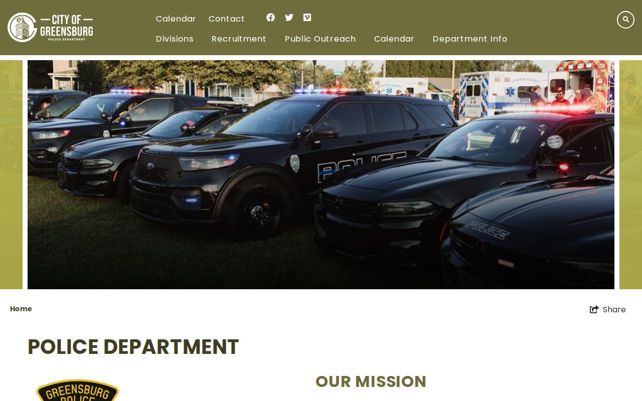 Greensburg Police Department arrest record source in Decatur County